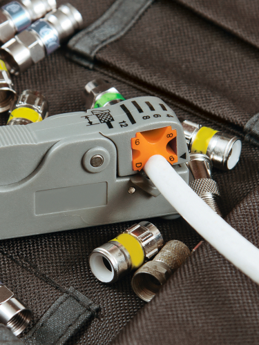 Клещи КЗ-К, зачистка коаксиального кабеля RG-58/59/6/SAT, регулируемые ножи, «МастерЭлектрик» TDM фото 2