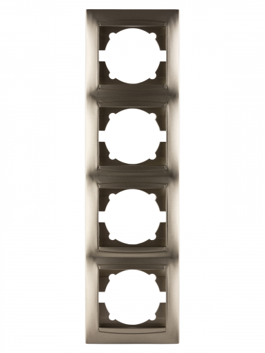 Рамка 4-х постовая вертикальная бронза "Лама" TDM фото 4