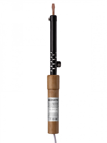 Паяльник ПД-40, ЭПСН, мощность 40 Вт, 230 В, деревянная ручка, плоское жало, "Гранит" TDM фото 4