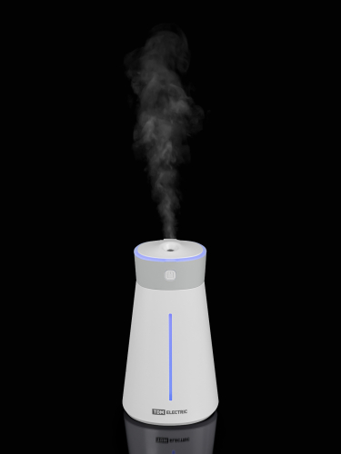 Портативный увлажнитель воздуха "Ареал мини", 0,38 л, RGB, насадки: вентилятор, ночник, белый, TDM фото 3