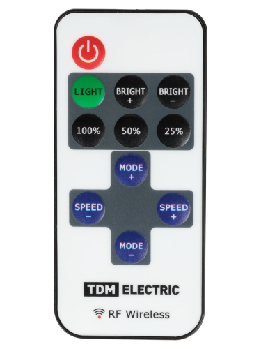 Контроллер для светодиодных лент и модулей MONO-RF-12В-6A-72Вт-IP20, 1 канал, пульт 11 кнопок, TDM фото 5