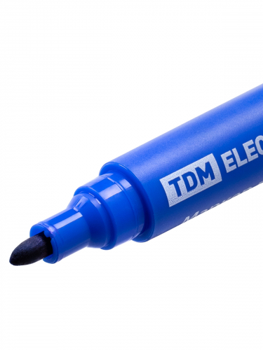 Маркер перманентный 1-3 мм, синий (пакет) круглый наконечник TDM фото 3