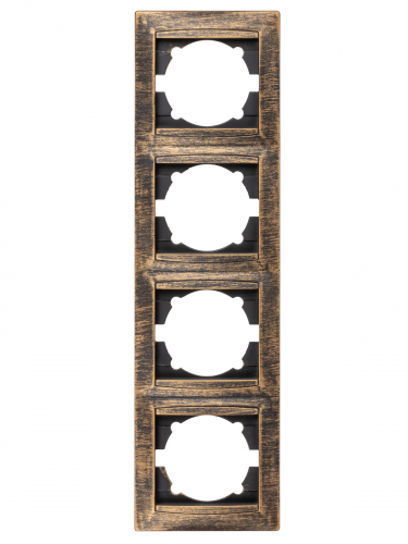 Рамка 4-х постовая вертикальная старинная бронза "Лама" TDM фото 4