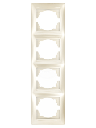 Рамка 4-х постовая вертикальная перламутр "Лама" TDM фото 3