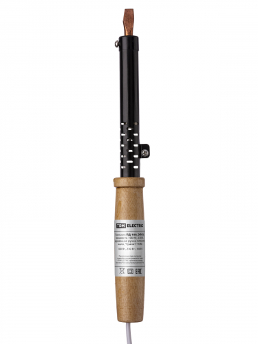 Паяльник ПД-100, ЭПСН, мощность 100 Вт, 230 В, деревянная ручка, плоское жало, "Гранит" TDM фото 4