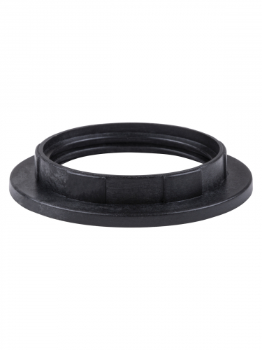 Кольцо для патрона Е27, термостойкий пластик, черный, Б/Н TDM фото 3