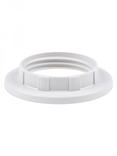Кольцо для патрона Е14, термостойкий пластик, белый, Б/Н TDM фото 3