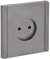 Розетка 1-м СП FORTE&PIANO FP518 10А без заземл. без защ. шторок винт. крепл. сталь IEK FP-R10-10-K46