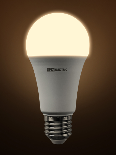 Лампа светодиодная А60 15 Вт, 230 В, 3000 К, E27 TDM фото 3