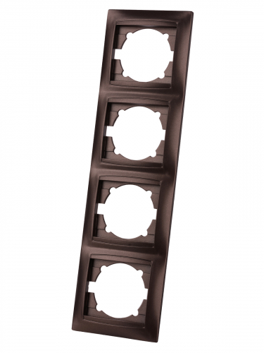 Рамка 4-х постовая вертикальная шоколад "Лама" TDM фото 5