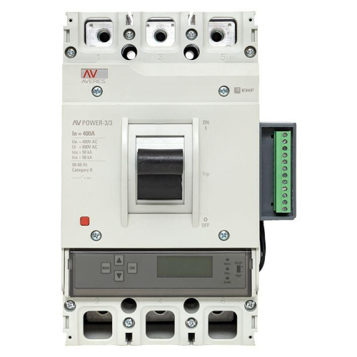 Выключатель автоматический 3п 400А 50кА AV POWER-3/3 ETU6.2 AVERES EKF mccb-33-400-6.2-av фото 2