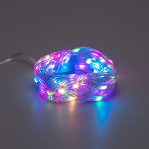 Гирлянда светодиодная смарт "Роса" "Нить" с крупными светодиодами 10м 100LED RGB IP20 USB провод прозр. Neon-Night 245-019 фото 8
