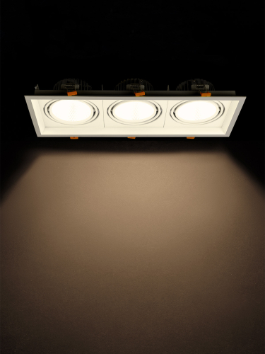 Светильник встраиваемый карданный "Фокус-1" LED CSL-01-3x11-WW 33 Вт, 35°, 3000 К, 80 Ra, IP20, TDM фото 4