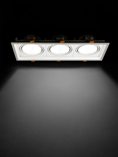 Светильник встраиваемый карданный "Фокус-1" LED CSL-01-3x11-NW 33 Вт, 35°, 4000 К, 80 Ra, IP20, TDM фото 4