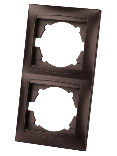 Рамка 2-х постовая вертикальная шоколад "Лама" TDM фото 5