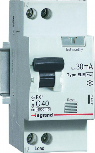 Выключатель автоматический дифференциального тока 2п (1P+N) C 20А 30мА тип AC 6кА RX3 Leg 419400 фото 5