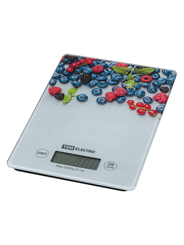 Весы электронные кухонные "Ягоды", стекло, деление 1 г, макс. 5 кг, TDM фото 6
