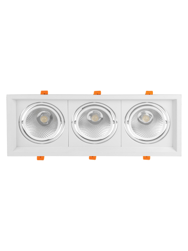 Светильник встраиваемый карданный "Фокус-1" LED CSL-01-3x11-NW 33 Вт, 35°, 4000 К, 80 Ra, IP20, TDM фото 3