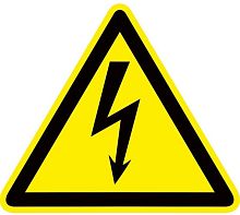 Знак пластик "Опасность поражения электрическим током" (Молния) W08 150х150мм PROxima EKF pn-1-02