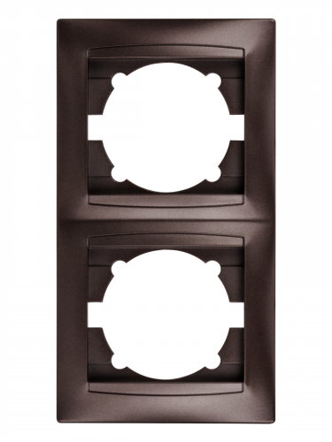 Рамка 2-х постовая вертикальная шоколад "Лама" TDM фото 4