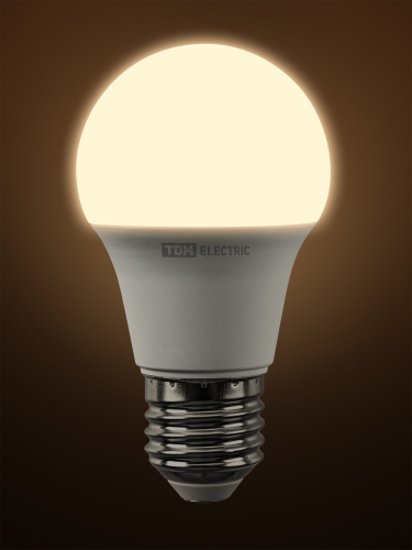 Лампа светодиодная А60 10 Вт, 230 В, 3000 К, E27 TDM фото 3