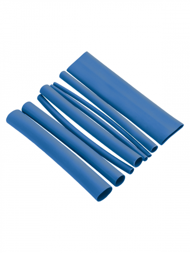 Набор трубок термоусаживаемых, клеевых "Моноцвет-диапазон, синий TDM" фото 3