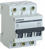 Выключатель автоматический модульный 3п C 25А 4.5кА ВА47-29 GENERICA MVA25-3-025-C