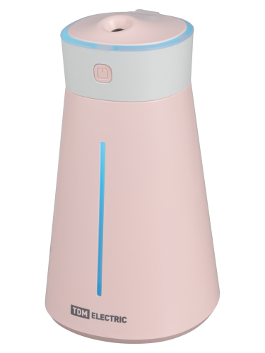Портативный увлажнитель воздуха "Ареал мини", 0,38 л, RGB, насадки: вентилятор, ночник, розовый, TDM фото 5