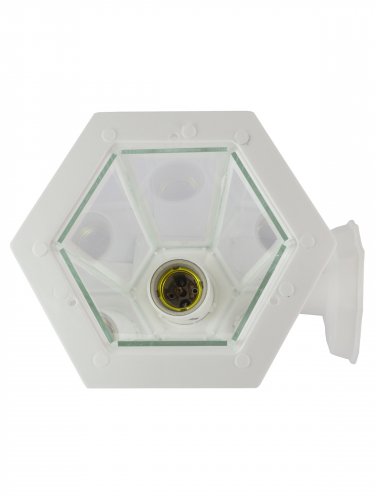 Светильник садово-парковый НБУ 06-60-001 шестигранник, настенный, пластик, белый TDM фото 4