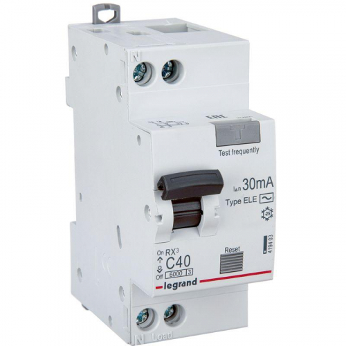 Выключатель автоматический дифференциального тока 2п (1P+N) C 40А 30мА тип AC 6кА RX3 Leg 419403 фото 2