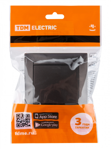 Выключатель 1 кл. 10А шоколад "Лама" TDM фото 2