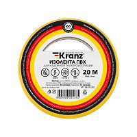 Изолента ПВХ 0.13х15мм 20м желт. (уп.10шт) Kranz KR-09-2602