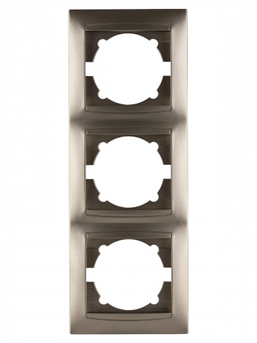 Рамка 3-х постовая вертикальная бронза "Лама" TDM фото 4