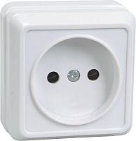 Розетка 1-м ОП Октава 10А IP20 без заземл. бел. GENERICA ERO10-K01-10-DC