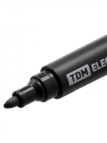Маркер перманентный 1-3 мм, черный (пакет) круглый наконечник TDM фото 3