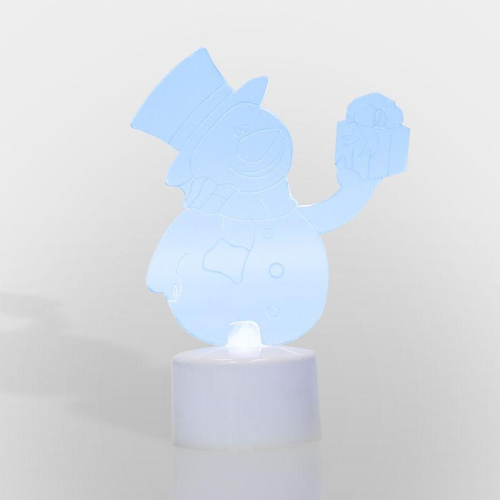 Фигура светодиодная "Снеговик с подарком 2D" 1LED RGB 0.1Вт IP20 на подставке элементы питания 3хAG13(LR44) (в компл.) Neon-Night 501-054 фото 7