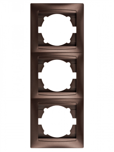 Рамка 3-х постовая вертикальная шоколад "Лама" TDM фото 4