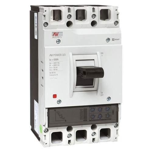Выключатель автоматический 3п 630А 50кА AV POWER-3/3 ETU2.0 AVERES EKF mccb-33-630-2.0-av