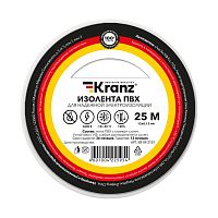 Изолента ПВХ 0.13х15мм 25м бел. (уп.5шт) Kranz KR-09-2101
