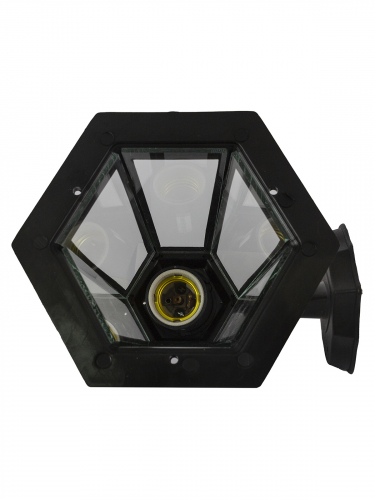 Светильник садово-парковый НБУ 06-60-001 шестигранник, настенный, пластик, черный TDM фото 5