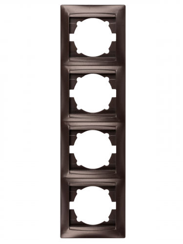 Рамка 4-х постовая вертикальная шоколад "Лама" TDM фото 4