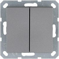 Кнопка 2-кл. 10А IP20 с переключающим контактом механизм алюм. Jasmart G3020S